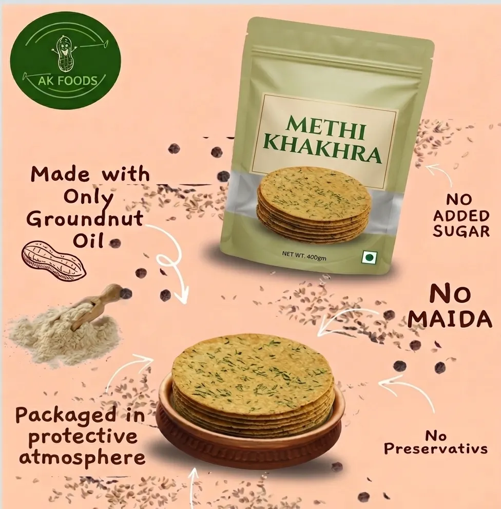 Methi Khakhra Groundnut Oil 400gm