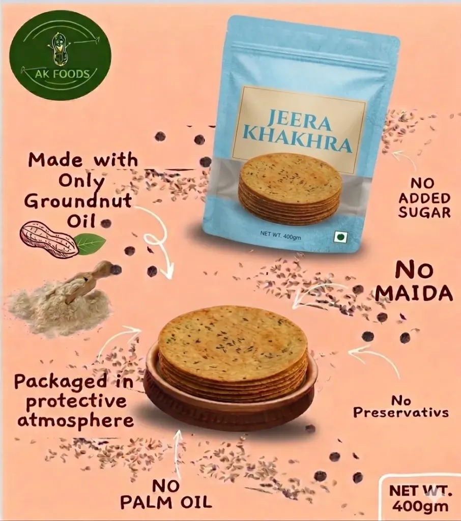Jira Khakhra Groundnut Oil 400gm